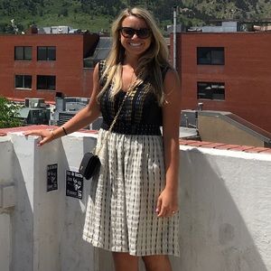 ACE & JIG | GOLD/BLACK METALLIC TRIBAL PRINT DRESS | FLOWY AND BEACHY | SIZE XS